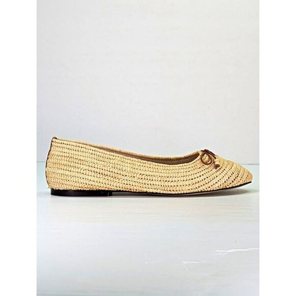 Joie Women's Aimee Woven Raffia Ballerina Flats Natural Size 9 (MSRP $228) - Picture 7 of 11